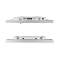 PC industriel embarqué de 13,3 pouces avec écran tactile, boîtier en alliage d'aluminium IP65 et bouton frontal, USB frontal