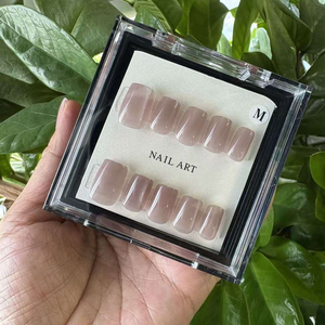 Boîte double couche de luxe 30 pièces – Faux ongles œil de chat à presser, <span class=keywords><strong>en</strong></span> acrylique premium, faits main, style français - Product Image 3