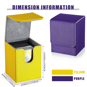 Torson – Boîte de rangement durable et écologique pour jeux de société Magic: The Gathering et Yu-Gi-Oh! avec coins carrés, personnalisable et dorure à chaud, capacité 80 cartes - Product Image 3