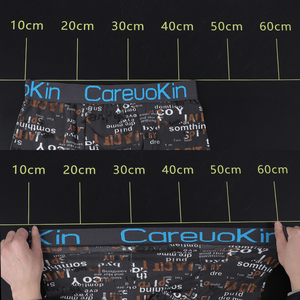 Careuokin Factory Boxer en polyester pour <span class=keywords><strong>homme</strong></span> Super Fat Plus Size <span class=keywords><strong>Fashion</strong></span> Letter Print Mid Rise Flat Waist Boxers - Product Image 5