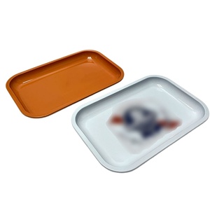 Durable Custom Printing Logo Rectangular Casual Metal Rolling Tray Ashtray <b>Papers</b> <b>Wraps</b> <b>Roll</b> Style No More Spills - Product Image 5