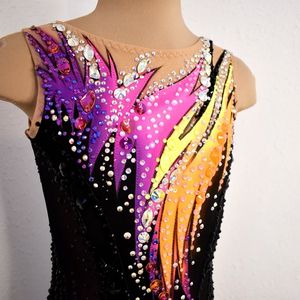 Justaucorps de gymnastique artistique pour enfants à <span class=keywords><strong>prix</strong></span> d'usine, entièrement personnalisé, costumes de performance de gymnastique rythmique - Product Image 6