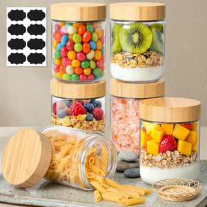 Stoples Kaca JY 16 OZ dengan Tutup Kedap Udara, 6 Buah, Mulut Lebar, Anti Bocor, Aman untuk Mesin Cuci Piring, Wadah Penyimpanan Makanan Portabel - Product Image 3