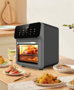 Friteuse à air chaud avec fenêtre de visualisation, appareil de cuisine domestique et commercial, friteuse sans huile 10L 1350W - Product Image 5