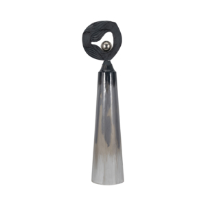 Vaso da terra alto in vetro, moderno e decorativo, per centrotavola da soggiorno, elegante complemento d'arredo. - Product Image 1