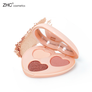 <span class=keywords><strong>Paleta</strong></span> de sombras de ojos magnéticas en forma de corazón CC30584, sombra de ojos con purpurina de 3 colores para piel clara u oscura, acabado brillante - Product Image 1