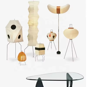 Diseñador de arte Wabi Sabi Style LED papel de arroz Lámparas sala de estar de pie para dormitorio - Product Image 1