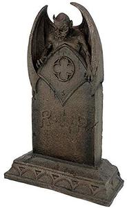 Polyresin/resina el vampiro demonio Halloween lápida gótica decoración jardín cementerio estatua 22 pulgadas Greystone - Product Image 2