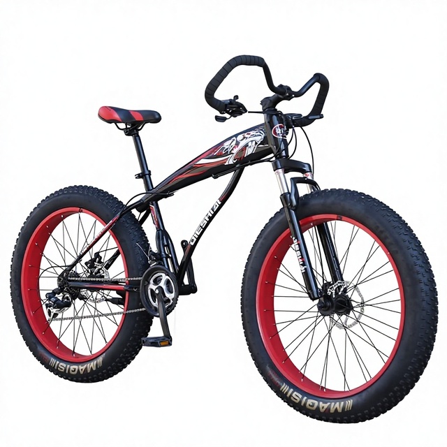 Large Tire Adult Mountain Bike All Mountain 26/24 Inch Wheels 7-30 Speed Shock Absorption Double Disc Brake High Carbon Hard