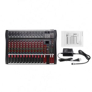 มิกเซอร์เสียงดิจิตอลคุณภาพสูง 12 ช่อง 48V พร้อมพอร์ต USB สำหรับงานแสดงบนเวที ดีเจ - Product Image 5