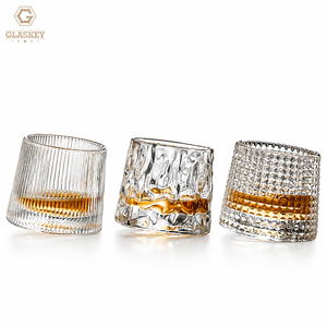 150ml Rocking Old Fashioned Rocks Glasses Verres à whisky rotatifs Verres de bar sans plomb de qualité supérieure pour cocktail Bourbon Rum - Product Image 2