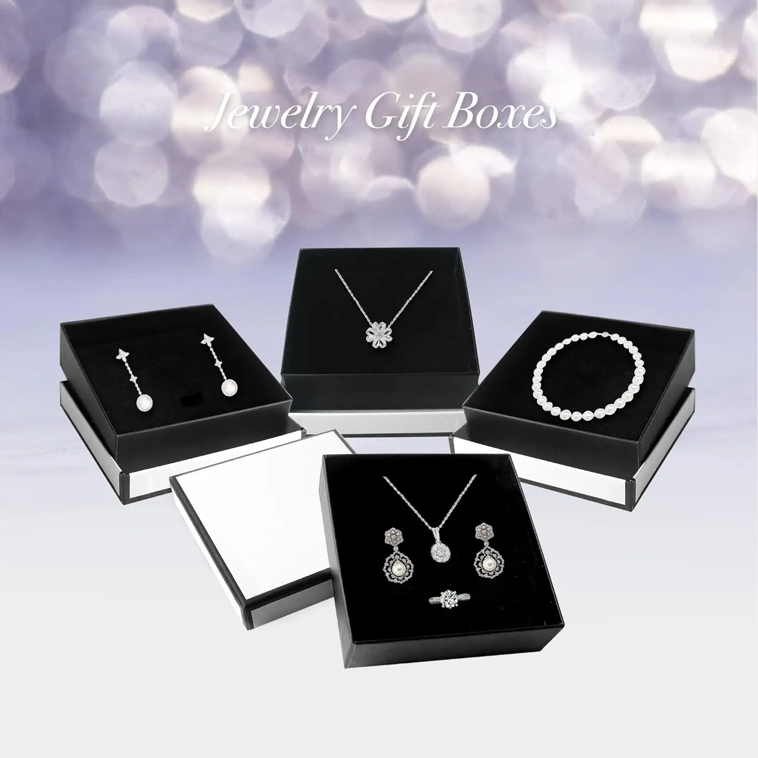 Boîte à bijoux bague personnalisée Emballage en carton avec logo en relief or Boîte à bijoux pendentif bracelet rose Emballage Joyero