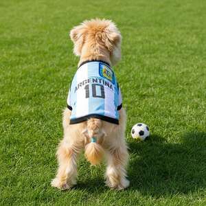 Rompi Anjing Musim Semi Musim Panas Ringan Bermotif Nyaman untuk Pakaian Olahraga Jersey Sepak Bola Bola Basket Pakaian Hewan Peliharaan Ukuran Besar Barang Grosir - Product Image 3