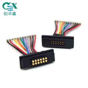 Cổng kết nối Pogo DC DIN 2 chân đực/cái mạ niken cao cấp CZX 8mm, đạt chuẩn IP66, gắn PCB, kết nối từ tính - Product Image 5