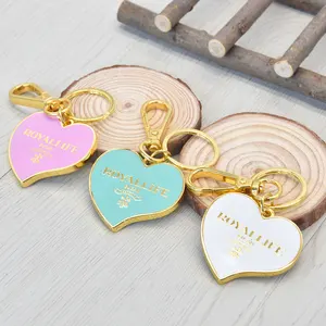 Keychain Manufacturer Custom Hard Enamel Heart Shape Metal Keychain