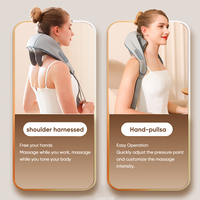 Masseur Shiatsu enveloppant pour le cou et les épaules avec chaleur infrarouge, appareil de massage électrique par pétrissage pour soulager la douleur, intelligent et portable