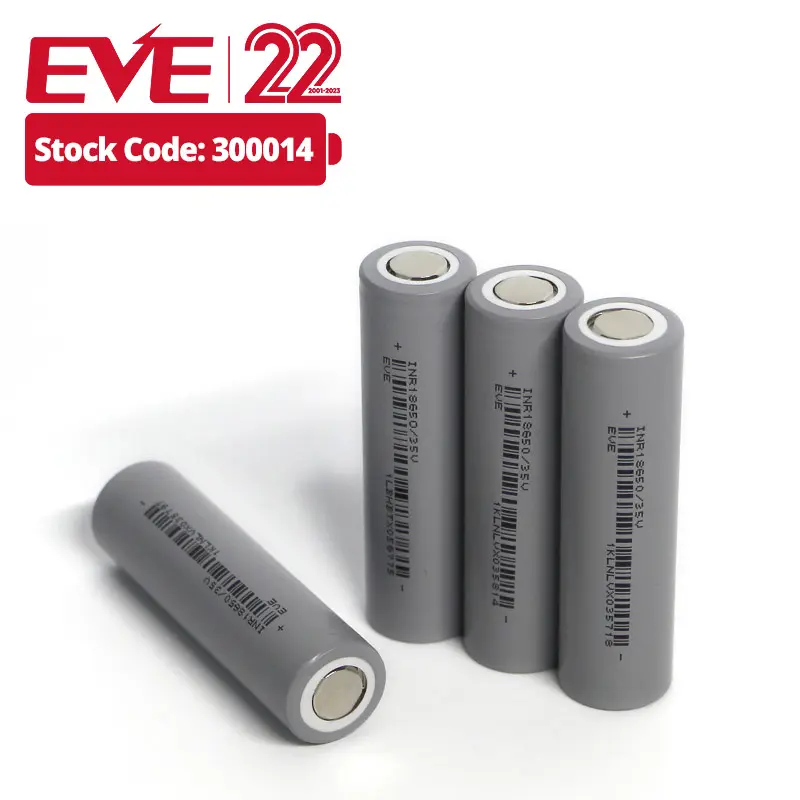 EVE 18650 bateria 3500mah 35V Venda quente de alta qualidade li-ion 3.7v célula de lítio 18650 3500Mah bateria