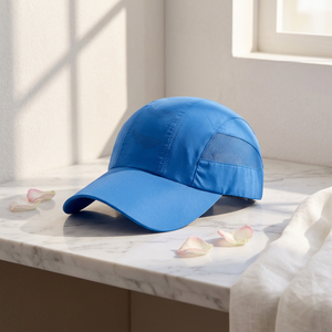 Gorra de béisbol impermeable de secado rápido personalizada, gorra deportiva de poliéster para exteriores, transpirable, ajustable, con logotipo y color personalizados OEM. - Product Image 4