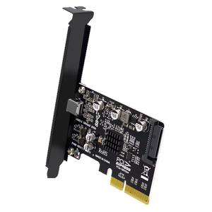 Pci-express 4X-C tipi USB <span class=keywords><strong>3.2</strong></span> Gen <span class=keywords><strong>2</strong></span> dahili genişletme kartı 20Gbps ASM3242 - Product Image 4