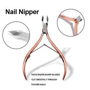 شعار خاص روز الذهب ملقاط تنظيف الأظافر مقص للاظافر مانيكير - Product Image 4