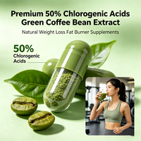 Extracto de Café Verde Premium con 50% de Ácidos Clorogénicos para la Pérdida de Peso Natural, Suplementos Quemagrasas