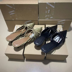 ZA2026 Nuevo Estilo, Tacones Altos con Punta en Pico y Lazo, Sandalias de Estilo Europeo para Mujer, Venta Directa de Fábrica y al por Mayor - Product Image 2