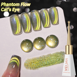 Phantom QuickSand Cat's Eye Series 2025 Nouveau <span class=keywords><strong>vernis</strong></span> à ongles super brillant <span class=keywords><strong>Flash</strong></span> jaune vert aimant longue durée - Product Image 2