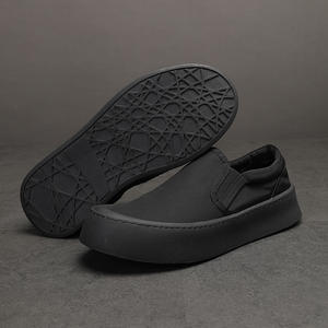 Baskets sportives à plateforme pour hommes, à enfiler, à semelle épaisse, athlétiques, en cuir, et mocassins à plateforme pour femmes - Product Image 4