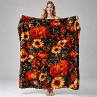 Couverture en flanelle à thème Halloween, ultra douce et de haute qualité, couverture en peluche pour les fêtes, impression personnalisée, jetés de canapé, couvertures de lit