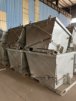 Bac basculant industriel robuste Q235B, capacité 1, 1,5 et 2 m³, pour chariot élévateur, personnalisable