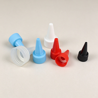 Bouchon à bec verseur blanc en PP 20-410, à visser, anti-déversement, en plastique, pour flacons cosmétiques