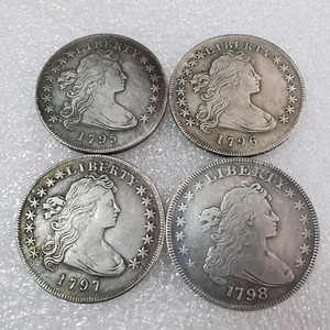 Moneda <span class=keywords><strong>de</strong></span> dólar estadounidense <span class=keywords><strong>de</strong></span> los años 1795, 1796, 1797 y 1798, reproducción <span class=keywords><strong>de</strong></span> la moneda Liberty Americana, colección <span class=keywords><strong>de</strong></span> <span class=keywords><strong>Estados</strong></span> <span class=keywords><strong>Unidos</strong></span>, regalos <span class=keywords><strong>de</strong></span> recuerdo - Product Image 5