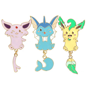 Épinglette en laiton plaqué or personnalisée broches accessoires de costume pour hommes avec chaîne épingles en émail connecter pour le thème Anime - Product Image 2