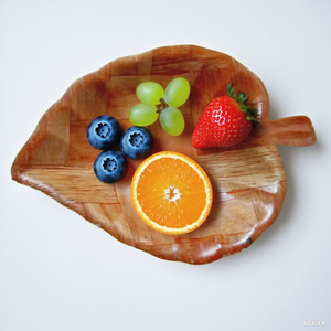 ชามสลัดไม้รูปดอกพลัมใช้งานได้จริงสำหรับบ้านร้านอาหารคาเฟ่ใช้สำหรับเสิร์ฟอาหารและผลไม้ - Product Image 1