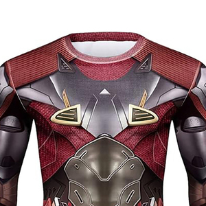 Haut de compression à manches longues avec imprimé graphique Mecha Armor sublimé, Rash Guard à séchage rapide, sous-vêtement de sport pour la gym et l'entraînement - Product Image 2