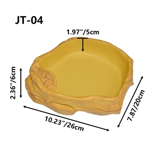 JT-04 X-Large Amphibien Bol D'alimentation Plat Terrarium Décor Pour Dragons Barbus Serpent Reptile Nourriture Eau Rock Bols - Product Image 3