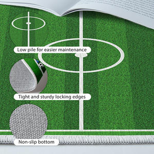 Alfombra de juego para campo de fútbol para niños, alfombra de suelo de fibra de poliéster de 1,5 cm de grosor para dormitorio, para 2 a 4 años, uso doméstico unisex - Product Image 3