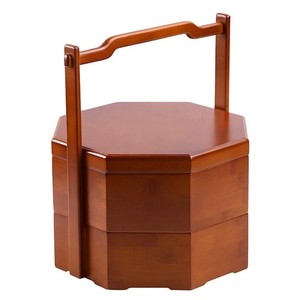 Wooden Mooncake <b>Gift</b> <b>Box</b> Double Layer Lacquered Handmade Rectangle Walnut Color <b>Empty</b> <b>Box</b> <b>For</b> Mid Autumn Festival Packaging - Product Image 5
