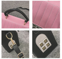 Bolso pequeño con diseño de dibujos animados para mujer, pequeña con bandolera contraste de Color, creativa, con personalidad