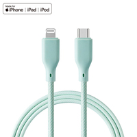 MFi IOS 20W Cable de cargador rápido Chaqueta de nailon de alta calidad Accesorios móviles al por mayor Cables de datos de carga USB para iPhone