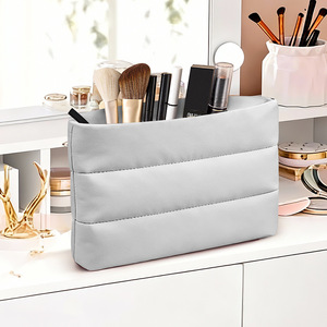 Grande trousse <span class=keywords><strong>de</strong></span> maquillage matelassée en néoprène <span class=keywords><strong>pour</strong></span> <span class=keywords><strong>femme</strong></span>, sac <span class=keywords><strong>de</strong></span> rangement <span class=keywords><strong>pour</strong></span> cosmétiques et soins <span class=keywords><strong>de</strong></span> la peau, sac <span class=keywords><strong>de</strong></span> <span class=keywords><strong>toilette</strong></span> scuba avec fermeture éclair - Product Image 6