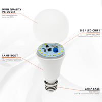 Ampoule LED A19 WOOJONG OEM ODM, culot E26, 110V, 90lm/W, marque privée, fabricant de lampes LED personnalisables pour le marché américain, Bombillo