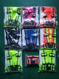 Moto sport route travail avertissement de sécurité en cours d'exécution garde de sécurité rouge réfléchissant sangle réflexe gilet ceinture fournitures pour hommes travailleur - Product Image 4