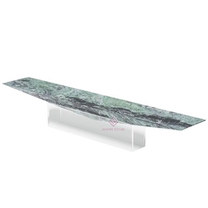 Cao cấp thiết kế đám mây ngọc bích đá cẩm thạch giao diện điều khiển thiết lập tùy chỉnh ý đá tự nhiên <span class=keywords><strong>TV</strong></span> đứng cho phòng khách sang trọng - Product Image 5