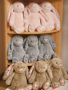 Commercio all'ingrosso di alta qualità crema di pasqua fiore timbroso coniglietto di peluche decorazione giocattolo decorazione - Product Image 4