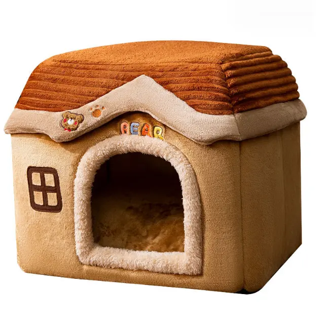 Amazon Hot Bán Ngoài Trời Ấm Có Thể Tháo Rời Và Có Thể Giặt Pet Dog Kennel/Mèo Nhà Cho Mùa Thu Và Mùa Đông