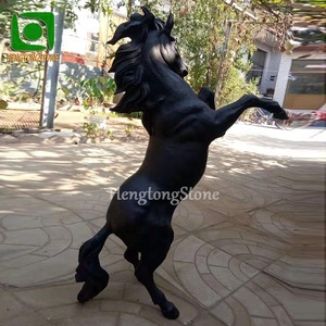 Vente flash Petite <span class=keywords><strong>statue</strong></span> de cheval en bronze <span class=keywords><strong>Sculpture</strong></span> de cheval en laiton noir - Product Image 4