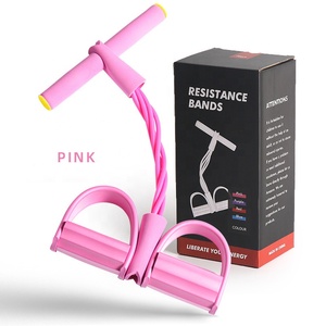 4 tubes de fitness avec poignées, cordes de traction pour entraînement physique, bande de résistance, exercices de yoga, exercices sportifs, tubes en TPE, appareil d'exercice à pédales - Product Image 2