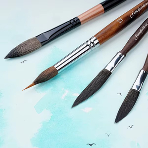Pinceaux professionnels en acrylique personnalisés Fontainebleau avec logo, poils d'écureuil, pinceaux à langue de chat, pinceaux à aquarelle - Product Image 2