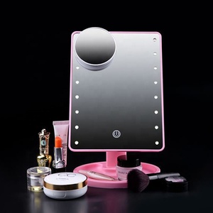 Màn Hình Cảm Ứng <span class=keywords><strong>Make</strong></span> <span class=keywords><strong>Up</strong></span> Gương LED Xoay 360 Độ Mỹ Phẩm Gấp Túi Di Động Với Đèn LED Gương Trang Điểm - Product Image 5